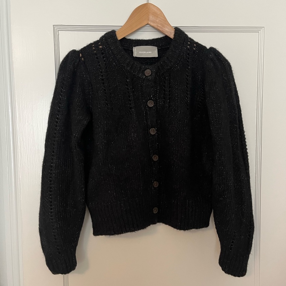 Everlane Puff Sleeve Cardigan